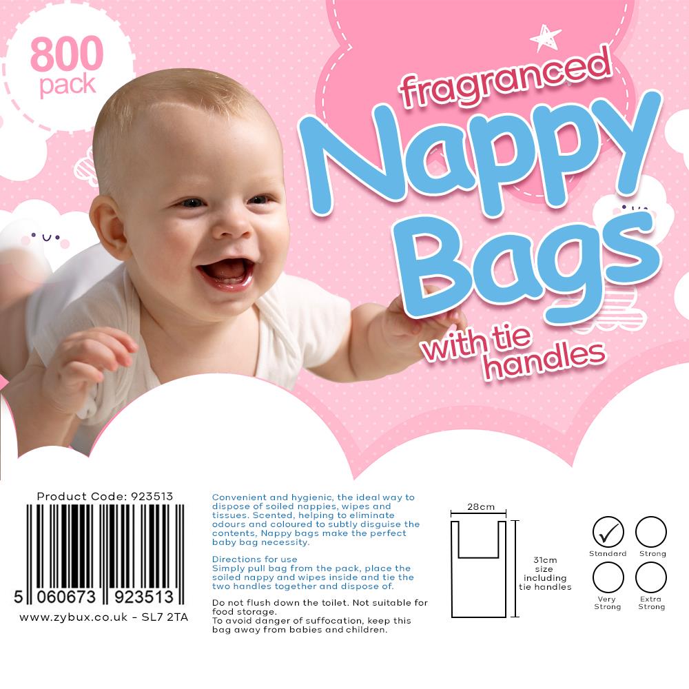 ZYBUX - Jumbo Packs Fragranced Nappy Disposable Bags (4x200) - 800 bags