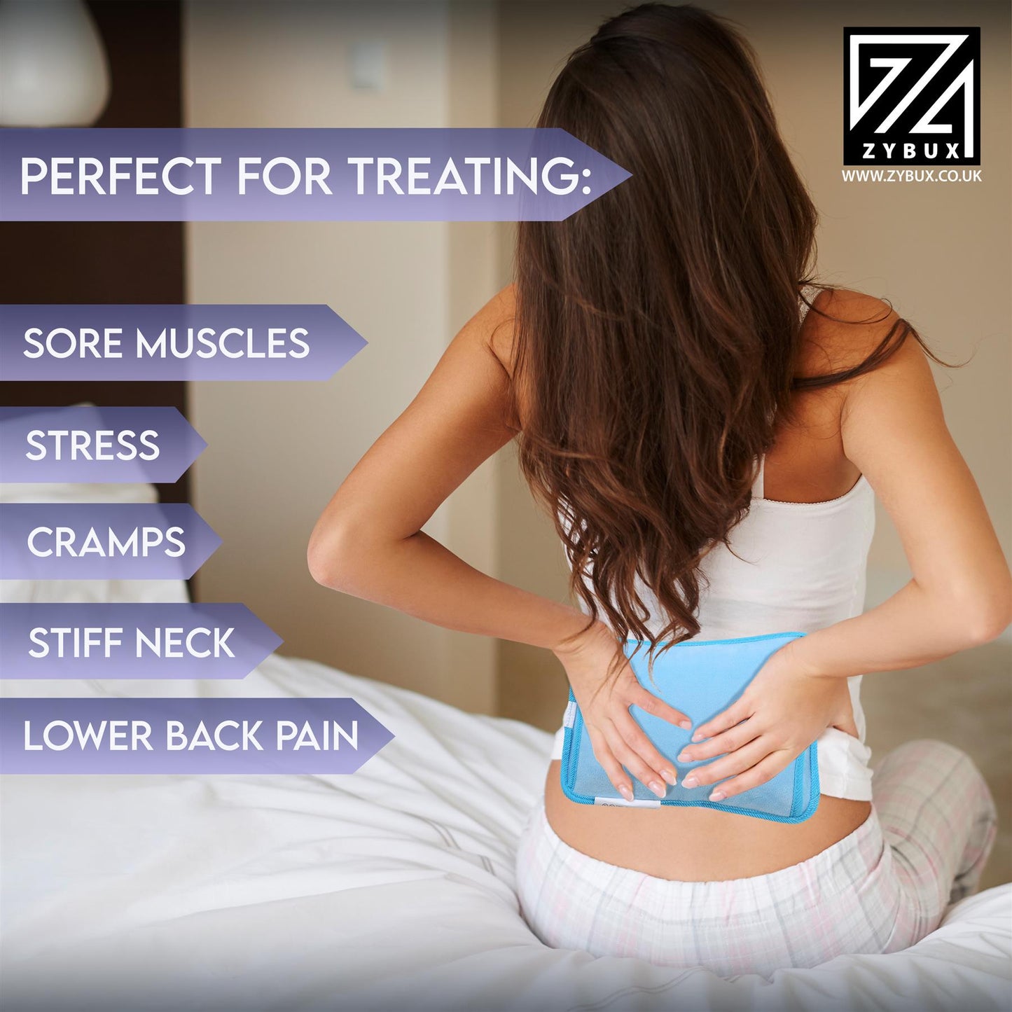 ZYBUX - Rechargeable Electric Hot Water Bottle With Soft Touch Cover
