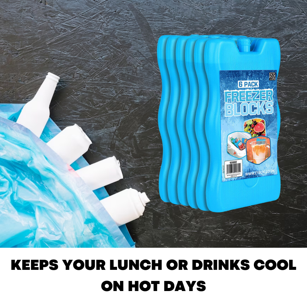 Freezer Blocks Ice Cool Cooler Pack Bag Freezer Picnic Travel Lunch Box Reusable - ZYBUX