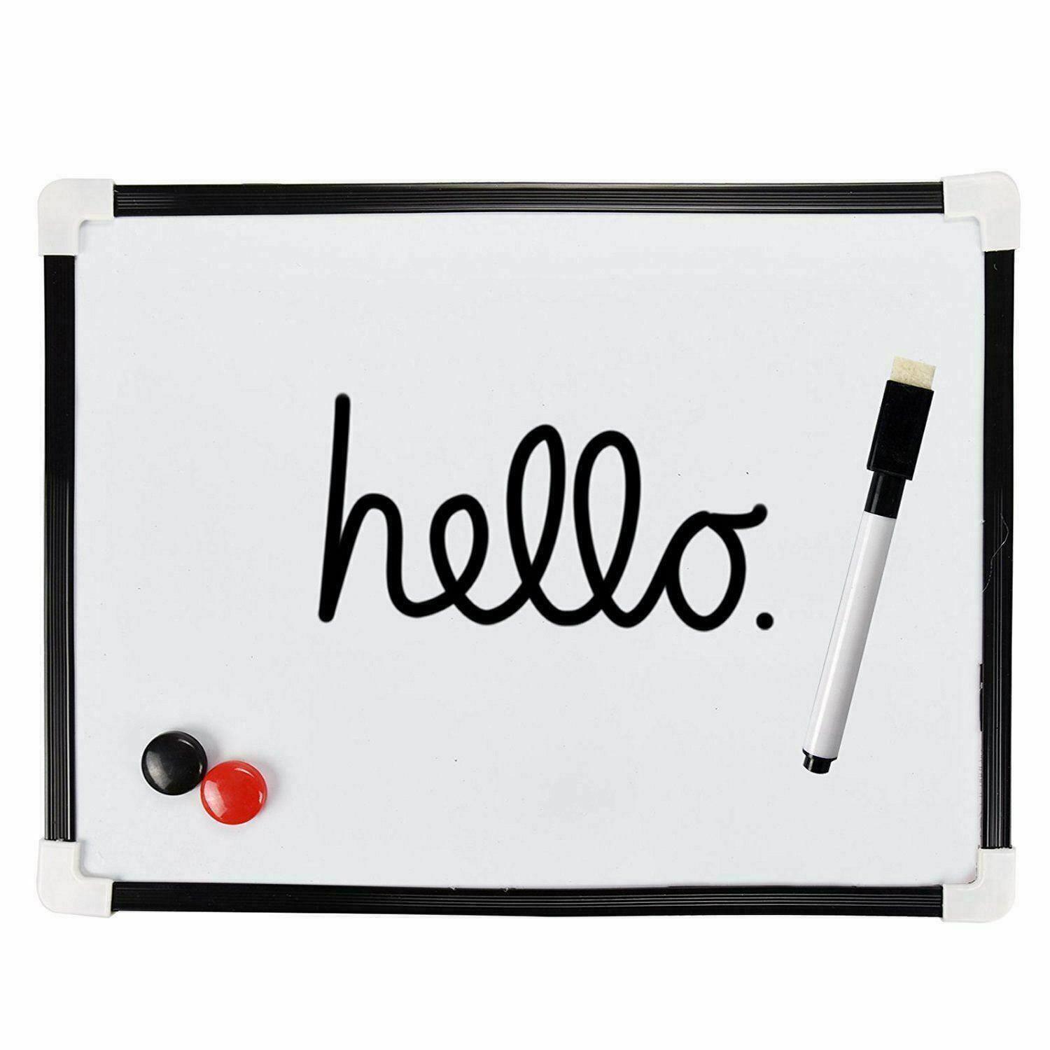 Small A4 Magnetic Whiteboard with White Dry Wipe Home Office School Memo Board - ZYBUX