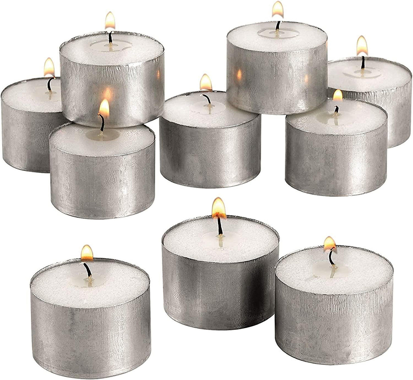 50 Tea Lights 8 Hour Long Burn Night Light Candles Unscented Tealights Tea Light