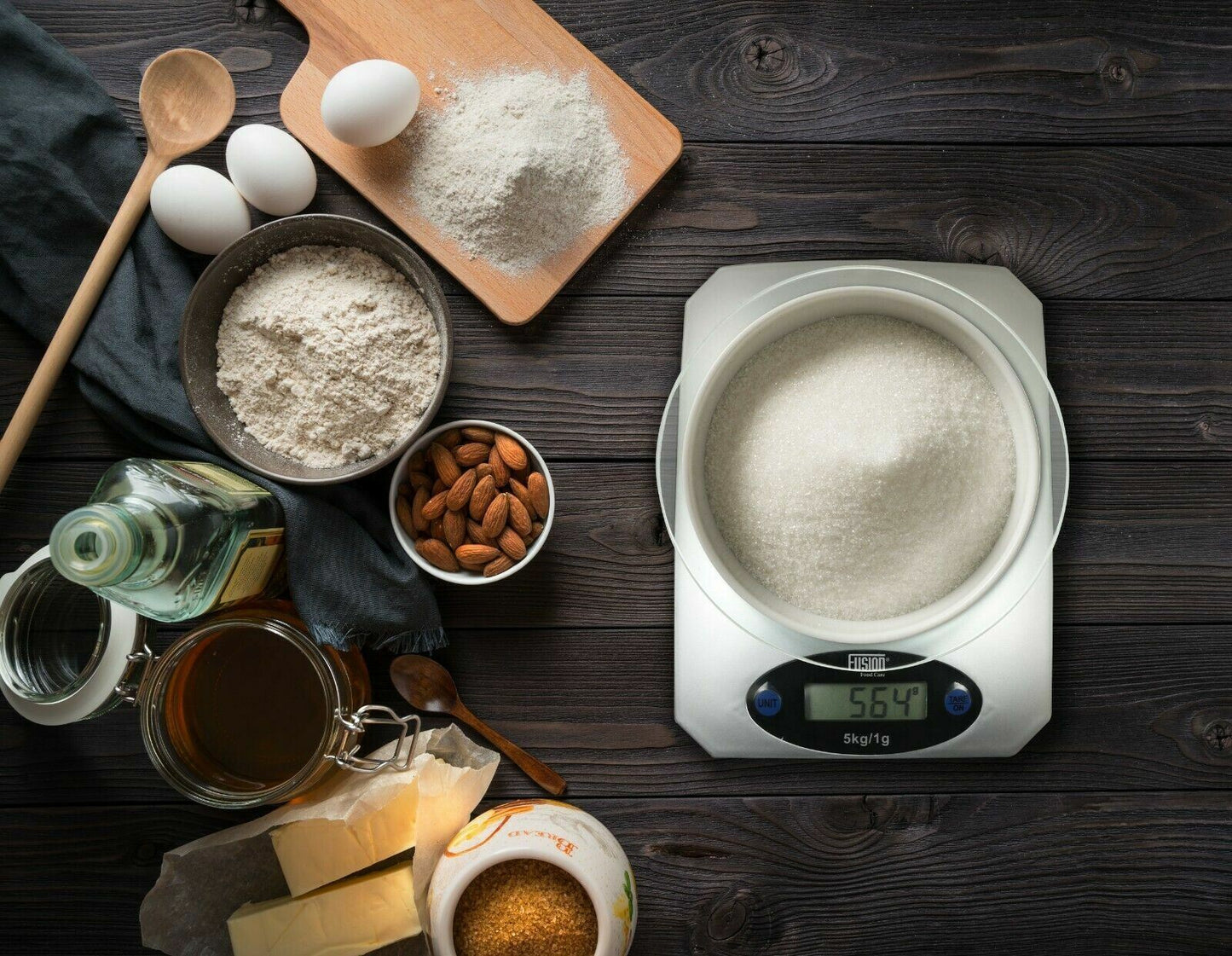 5Kg Digital LCD Kitchen Scale Electronic Food Weighing Machine Silver Steel UK - ZYBUX