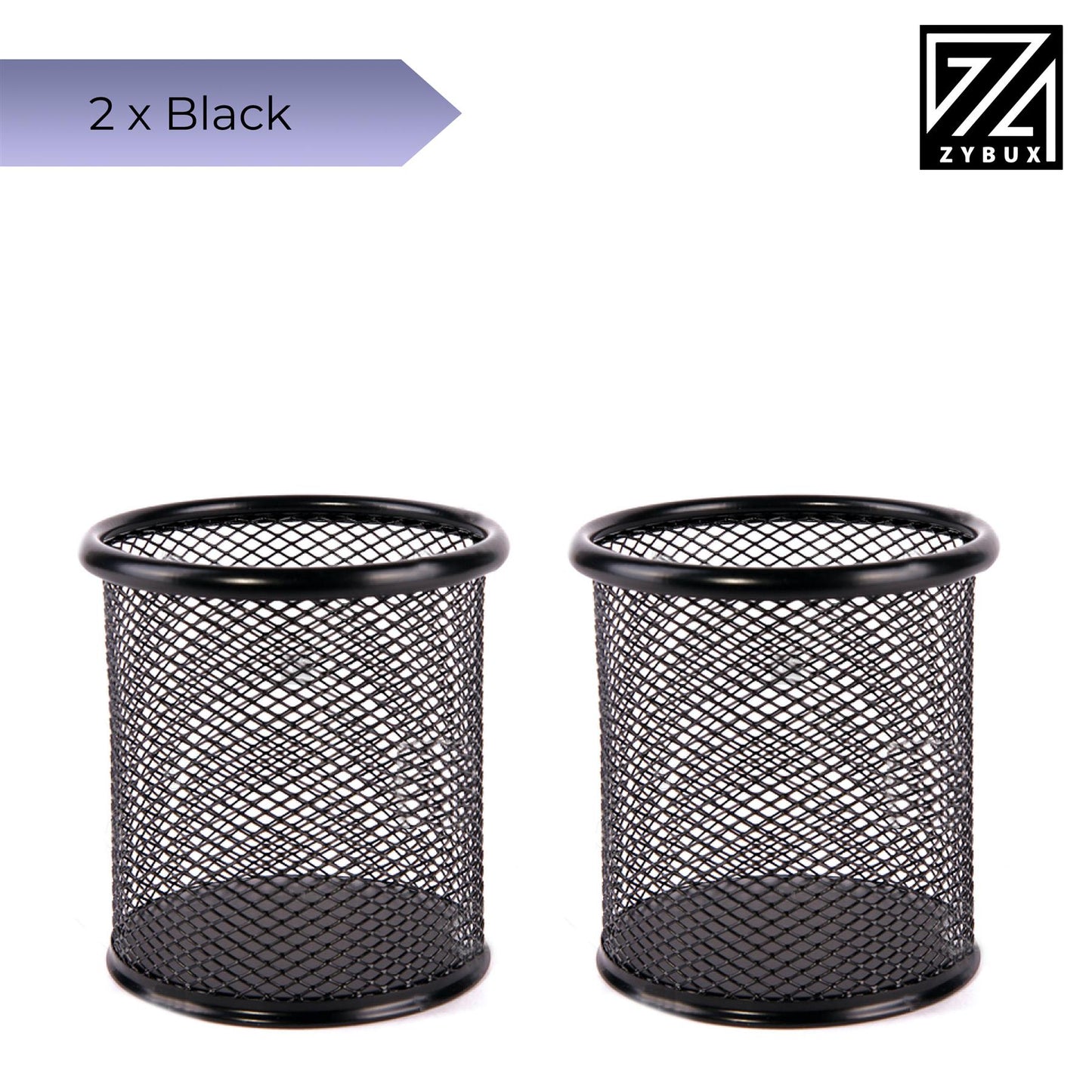2x Mesh Metal Pencil Holder For Pencil or Pen