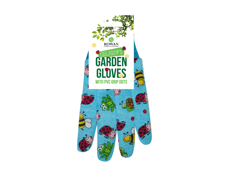 Kids Girls Boys Gardening Gloves Children's Outdoor Activity Non Slip PVC Dots