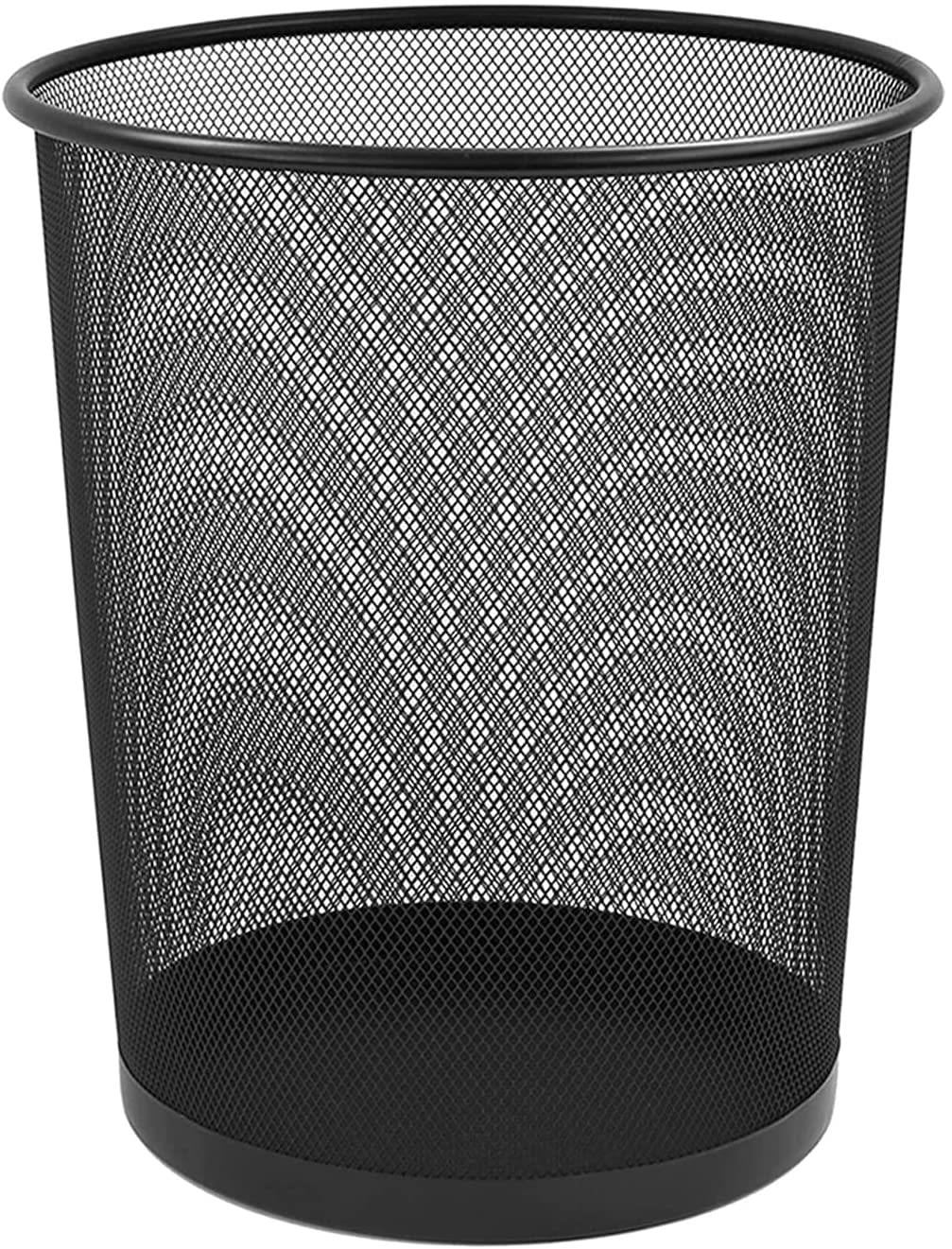 2 x METAL MESH WASTE PAPER BIN FOR OFFICE HOME USE BEDROOM - LIGHTWEIGHT STURDY