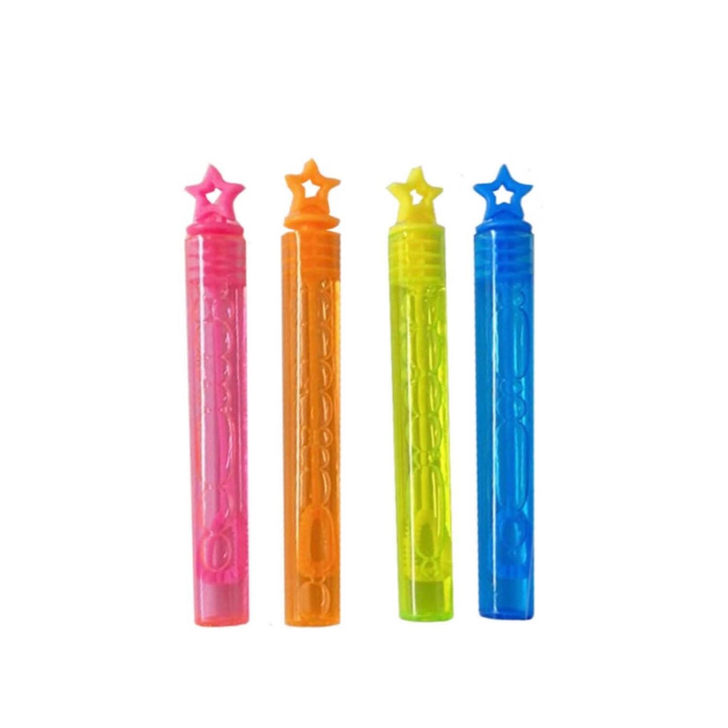 MINI BUBBLE TUBES NEON STAR Kids Party Loot Bag Fillers Favour Prize Gifts UK