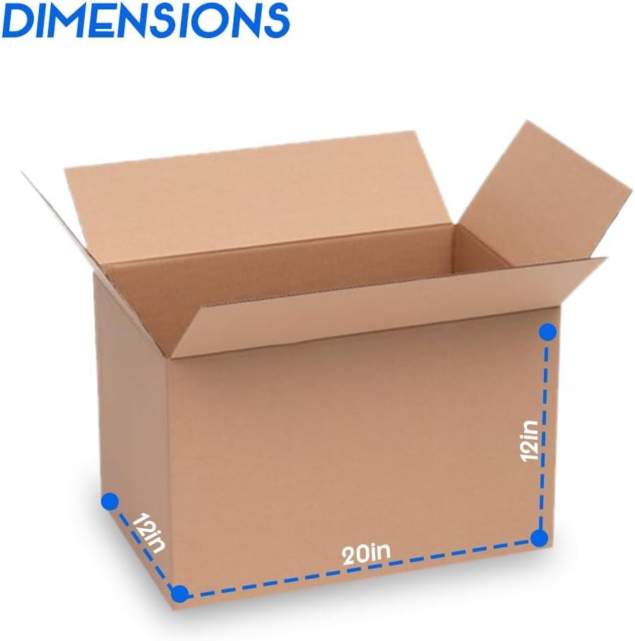 20x12x12" Double Wall Cardboard Boxes Strong Large Moving Pack