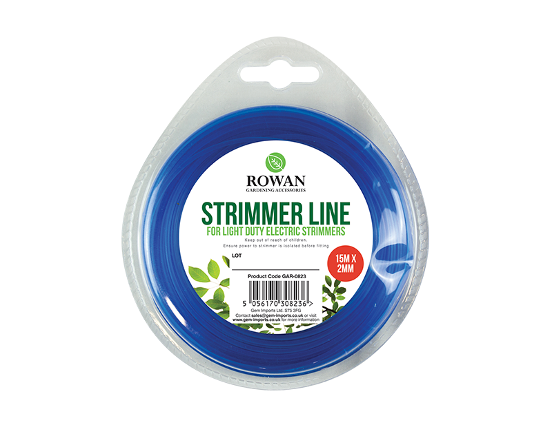 Nylon Strimmer Line CORD WIRE 1.2mm, 1.6mm, 2mm x 15M UNIVERSAL GRASS TRIMMER