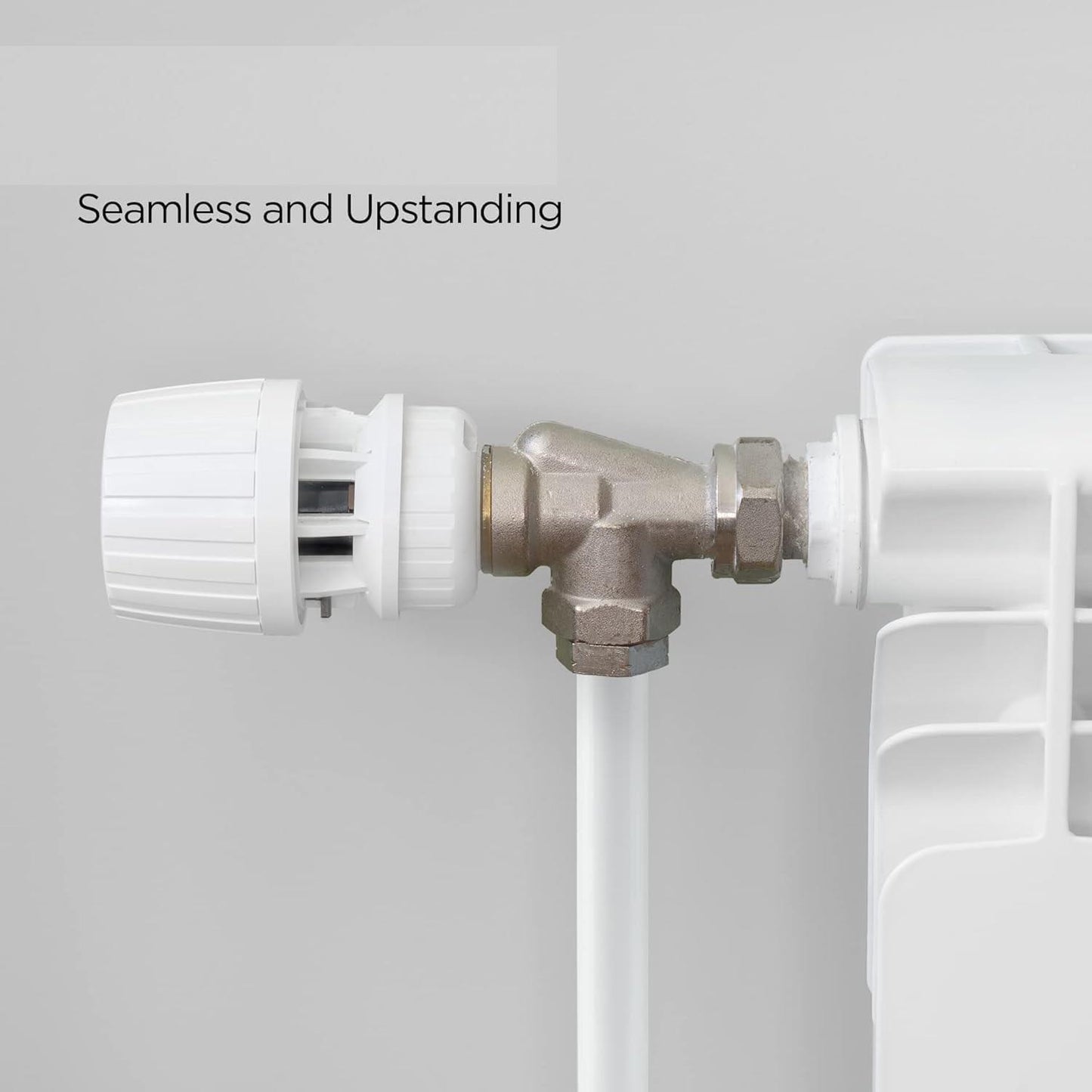 8 White Radiator Pipe Covers 19.5cm Sleeves Shrouds Snap Around Pipes