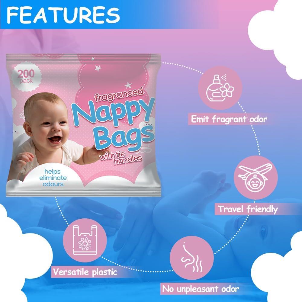 ZYBUX - Jumbo Packs Fragranced Nappy Disposable Bags (4x200) - 800 bags