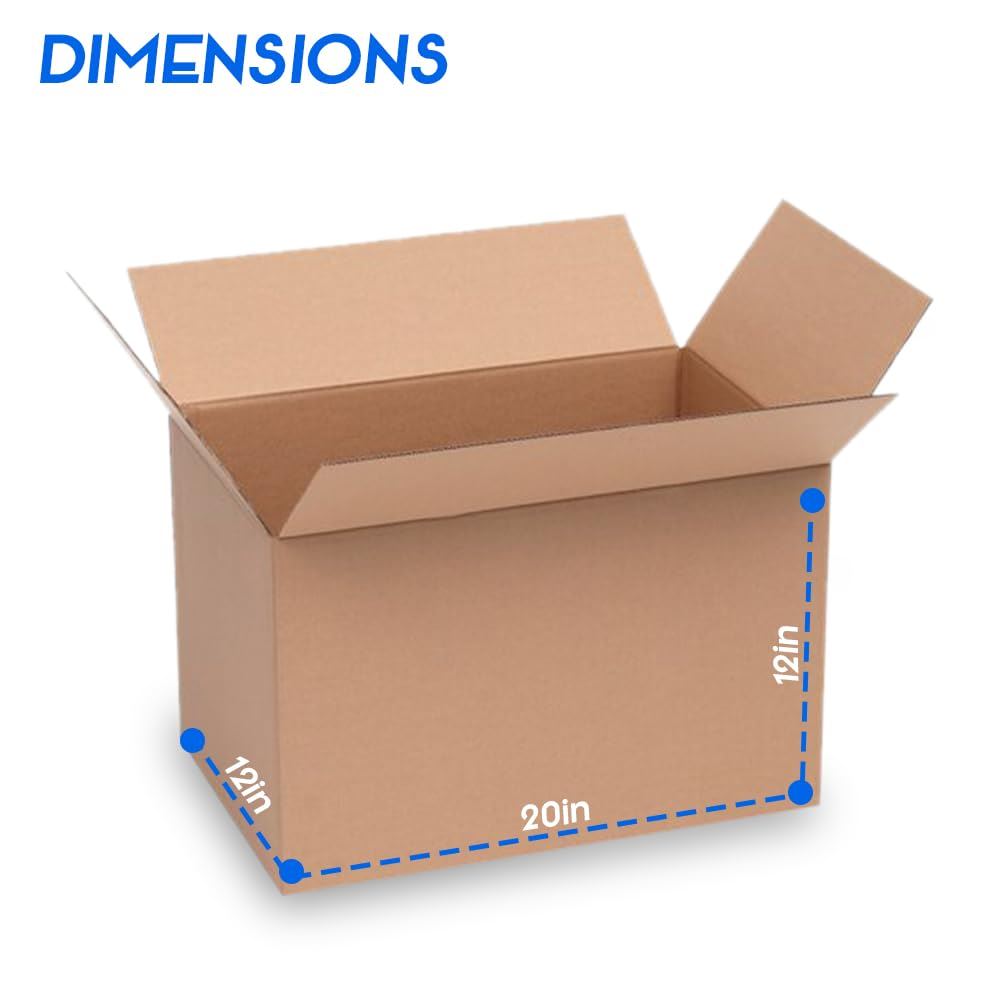 20x12x12" Double Wall Cardboard Boxes Strong Large Moving Pack