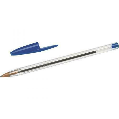 Original BIC Cristal Ballpoint Pens – Blue, Black, Red, Green Biros Pack
