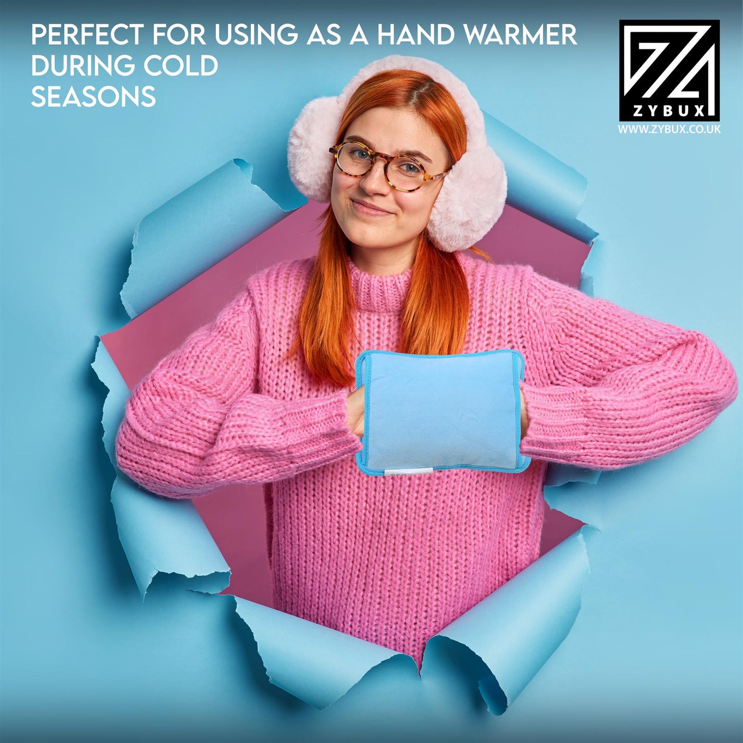 ZYBUX - Rechargeable Electric Hot Water Bottle With Soft Touch Cover