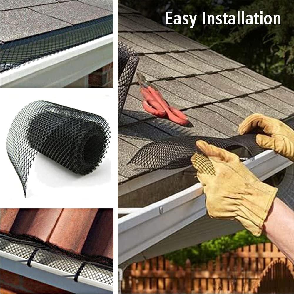 Gutter Mesh Guard Roll 16cm x 5m – Anti-Rust Leaf & Debris Blocker for Standard UK Gutters – Durable Plastic Netting for Garden & Roof Drain Protection – Easy DIY Installation