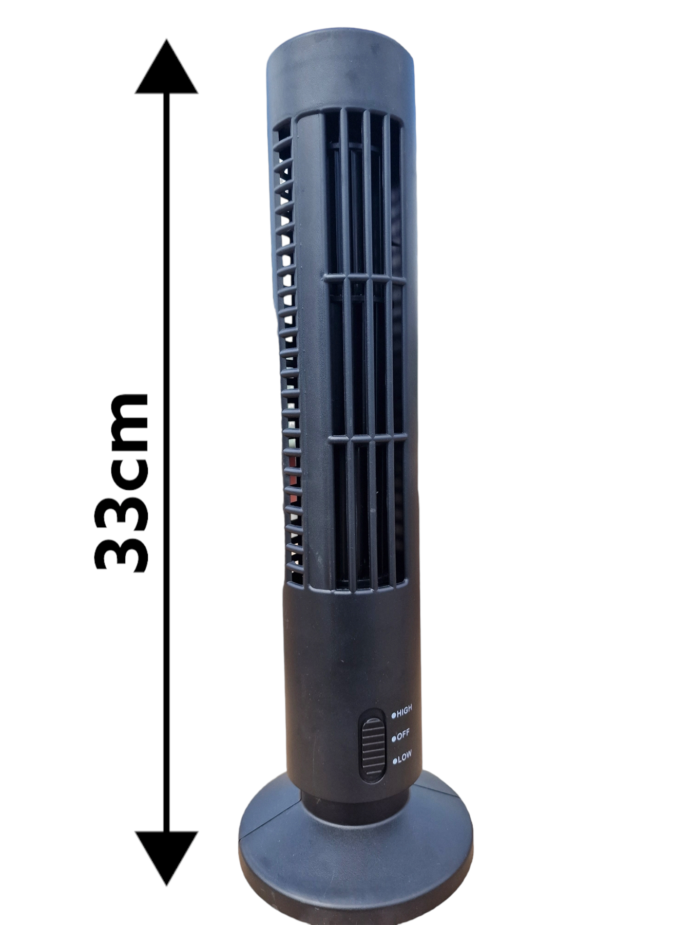 USB 2 Speed Tower Desk 33CM Electric Fan Air Conditioning Cooling Office PC