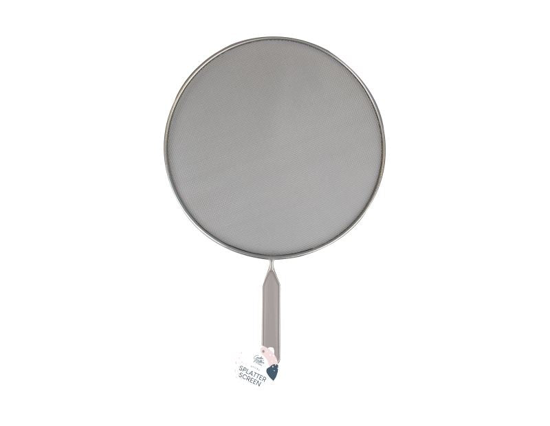 Quality Frying Pan Splatter Screen Guard Frying Pan Round Black Mesh Cover 29cm