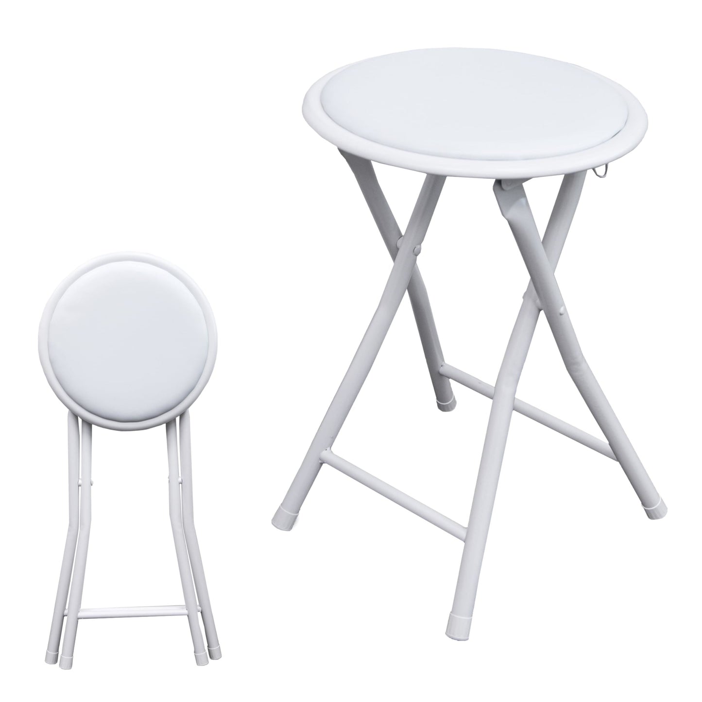 ZYBUX - Portable Round Stool - Folding, Compact, and Versatile for Home Office