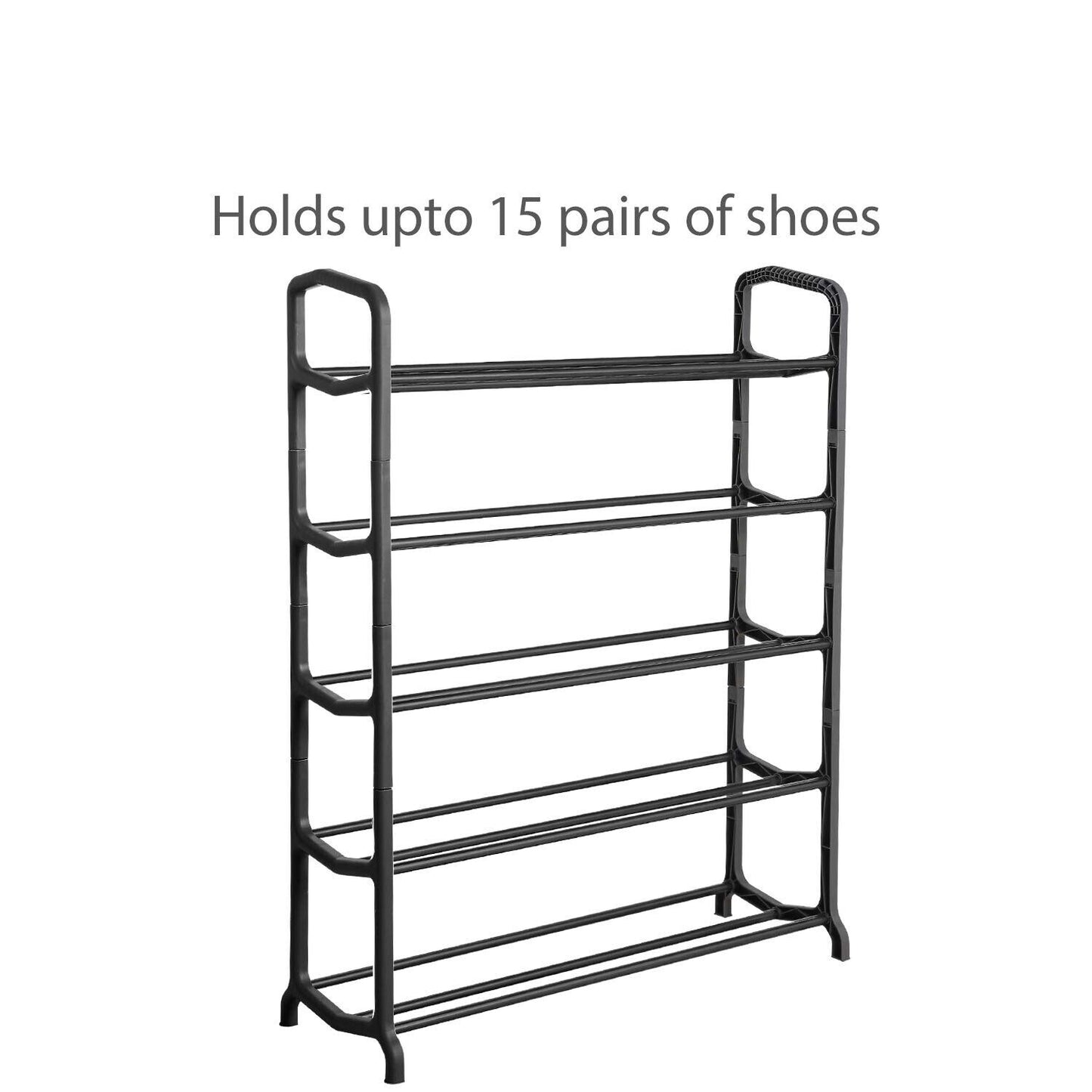 Black SHOE STAND Storage Organiser RACK Lightweight Compact Space Saving Saver