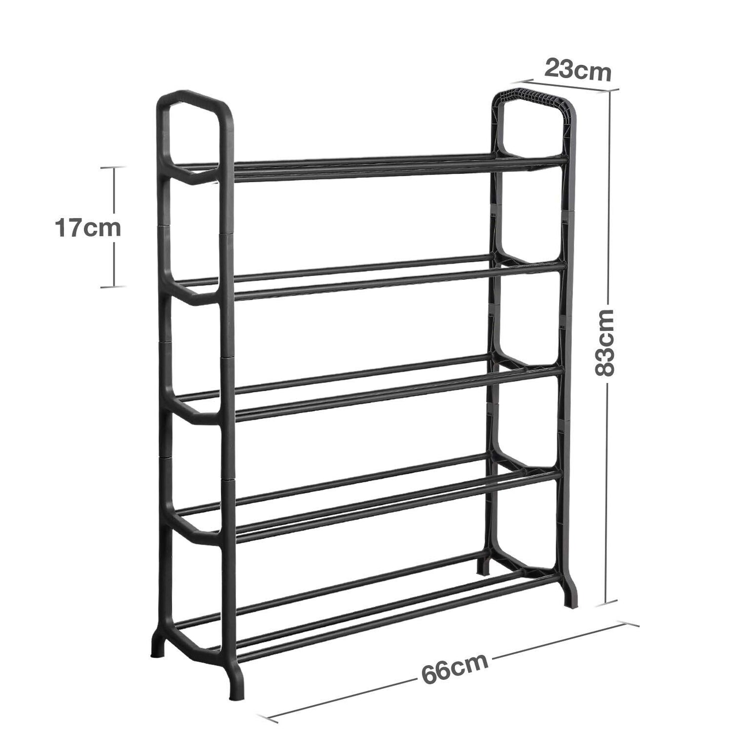 Black SHOE STAND Storage Organiser RACK Lightweight Compact Space Saving Saver