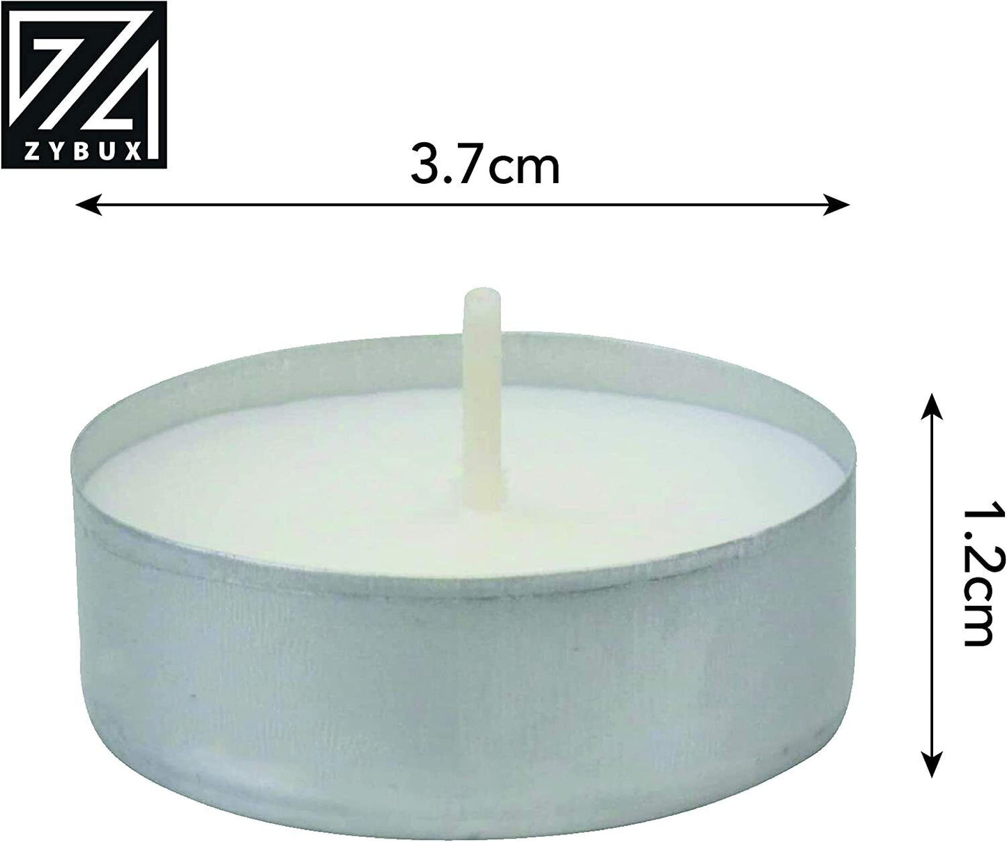 100 Tea Light Candles - 4 Hour Long Burn, Unscented Night Lights