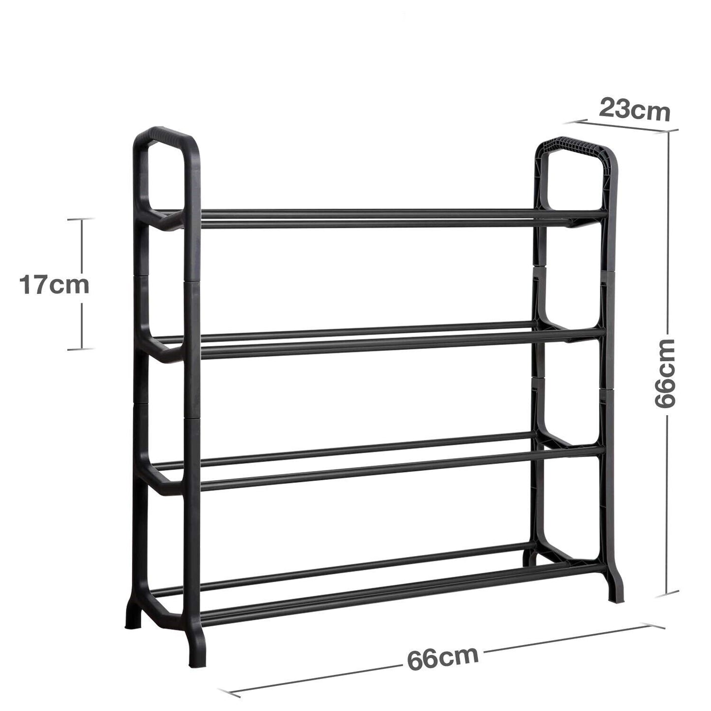 Black SHOE STAND Storage Organiser RACK Lightweight Compact Space Saving Saver