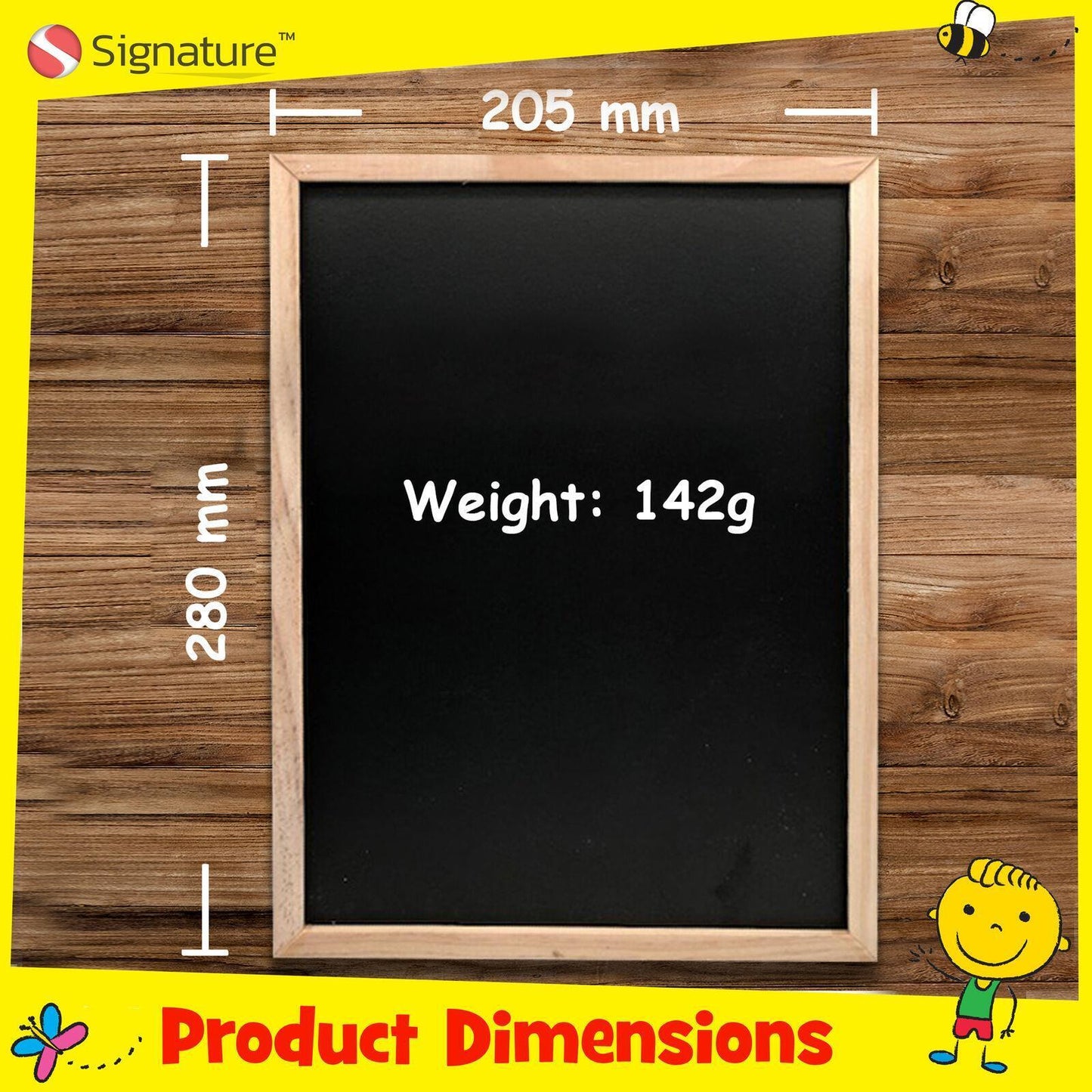 Kids Chalkboard A4 Office Notice Memo Black Board With Chalk & Eraser Blackboard