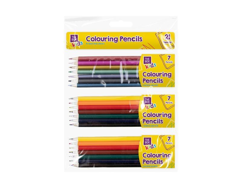 21 Large Colouring Pencils for Kids & Adults in Handy Wallet
