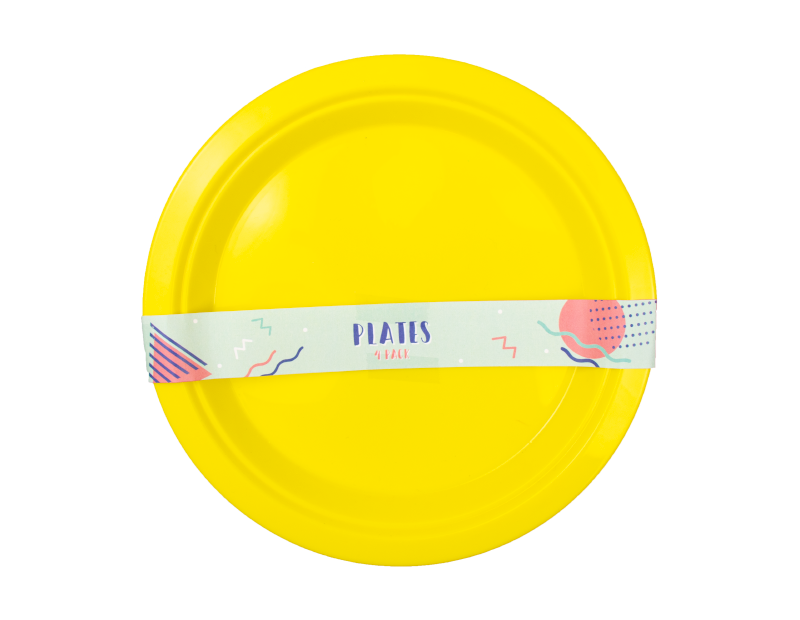 Plastic Bowls Plates Tumblers Set of 12 Reusable Picnic Camping Kids Party BBQ