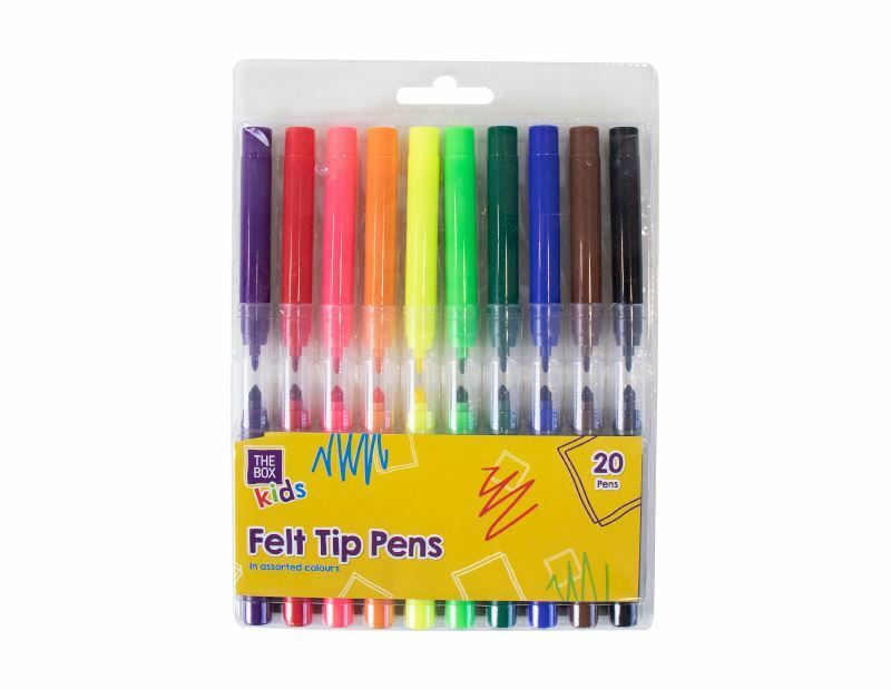 12x DUAL TIP FELT PENS Double Ended Colouring Markers Thick/Thin Nibs Drawing