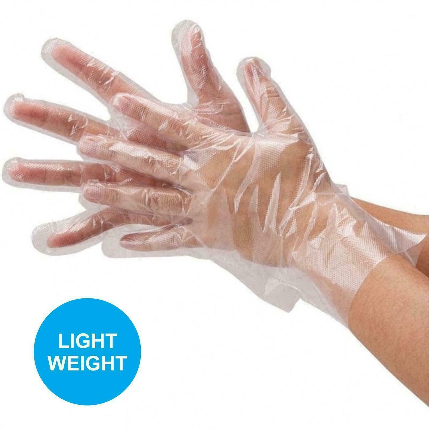 Large Clear Disposable Gloves - Food Prep, Kitchen, Cleaning - 150 Pack