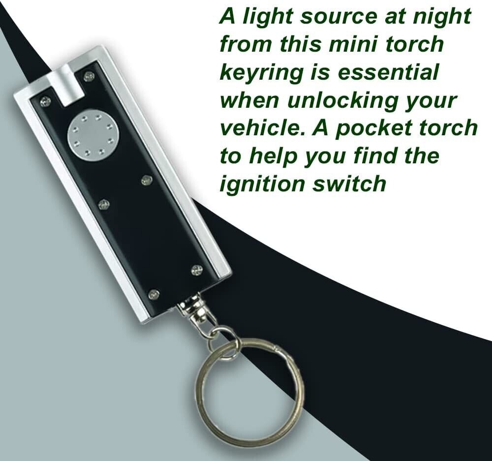 2 LED Keychain Lights - Ultra Bright Mini Torch for Camping