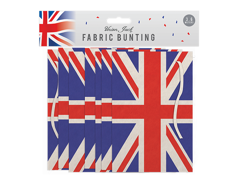 King Charles CORONATION 3.6 Metre Union Jack 12 Fabric Flag Bunting Banner Royal