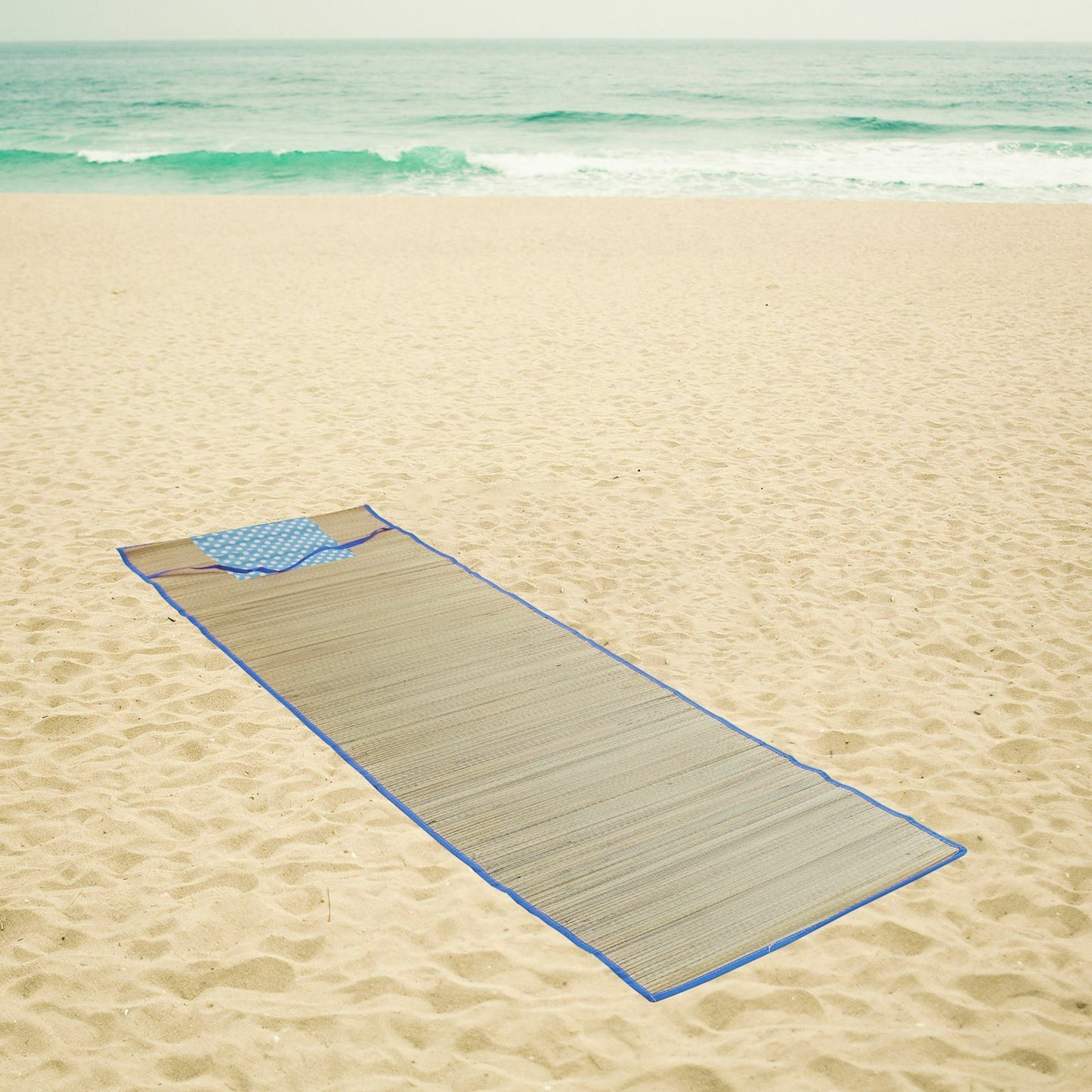 Roll Up Straw BEACH MAT Carry Mat Travel HOLIDAY Camping Festival Park Picnic