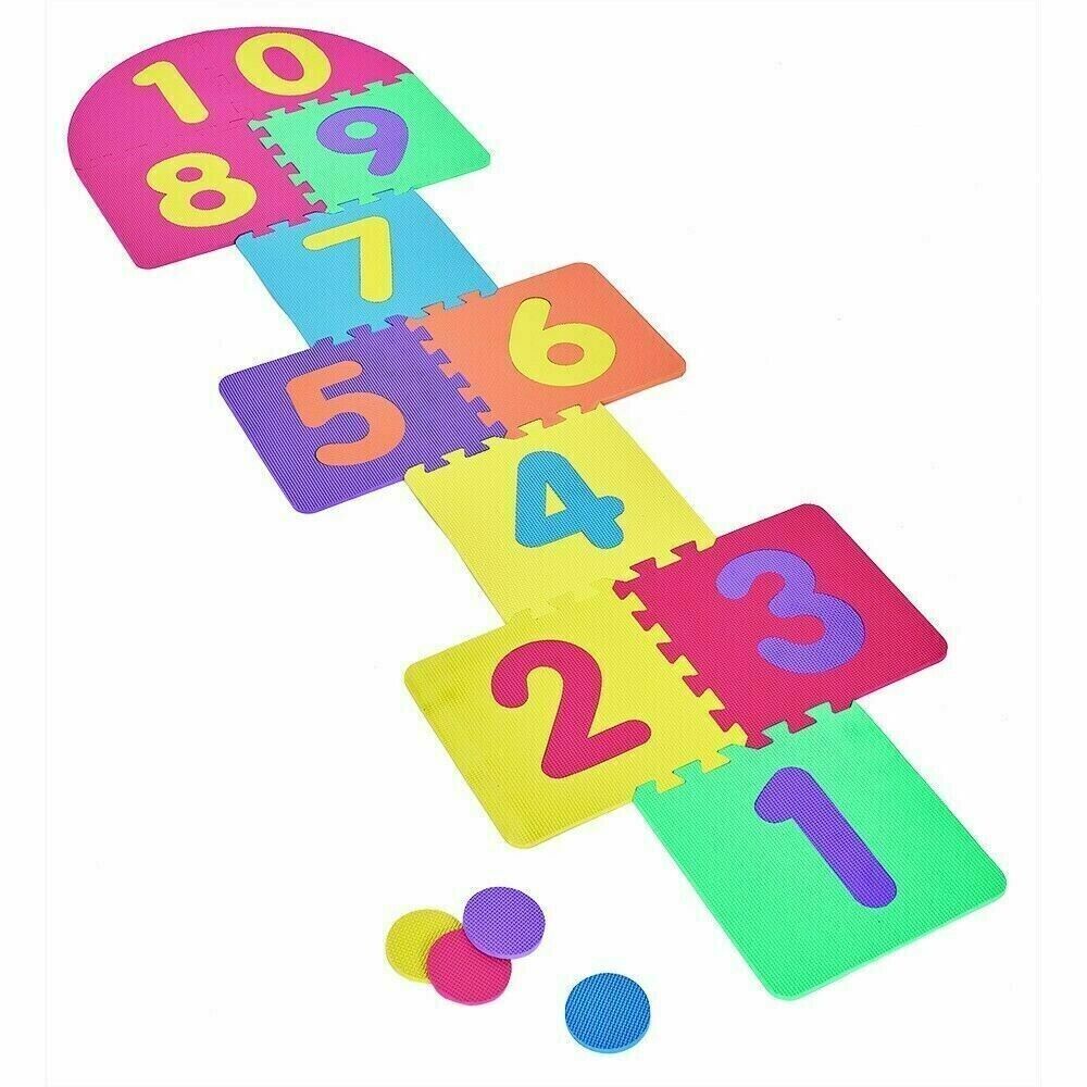 Giant Hop Scotch Puzzle Mat Indoor Outdoor Garden Family Hopscotch Game 210x60cm
