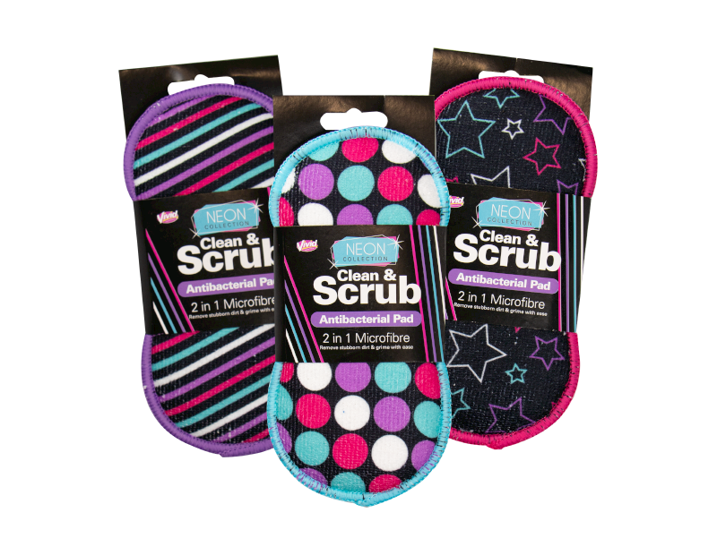 🔥 2-in-1 Microfibre Cleaning Cloth Clean Scouring Pads Kitchen Buddy Scrubbing
