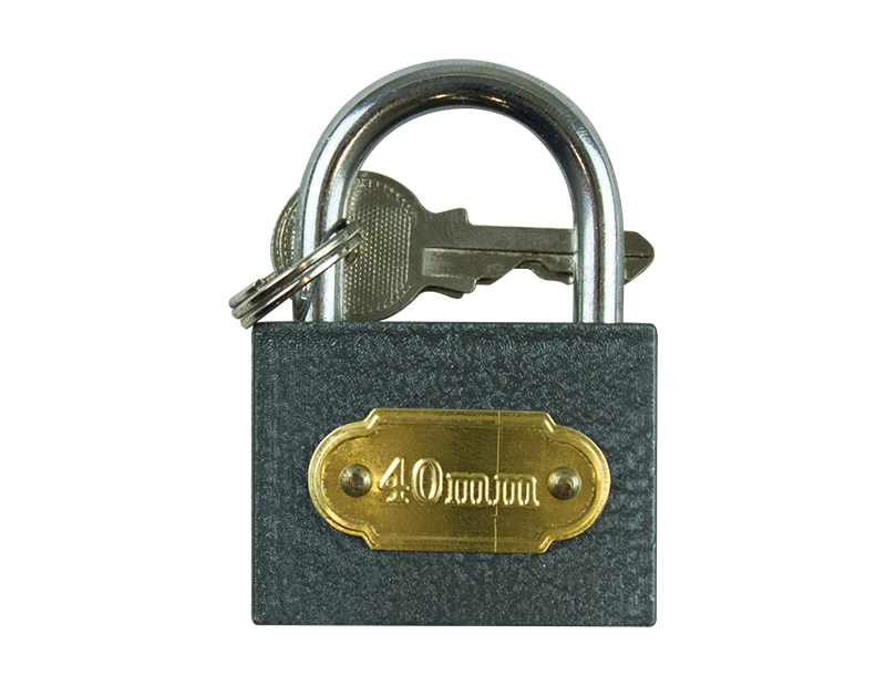 Padlock 40mm Heavy Duty Iron Outdoor Shed Safety Security Shackle Lock 2 Key