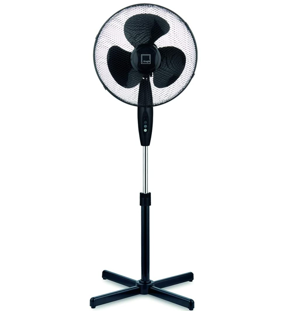 Floor Standing Pedestal Fan 16 Inch Oscillating Electric 3 Speed Black