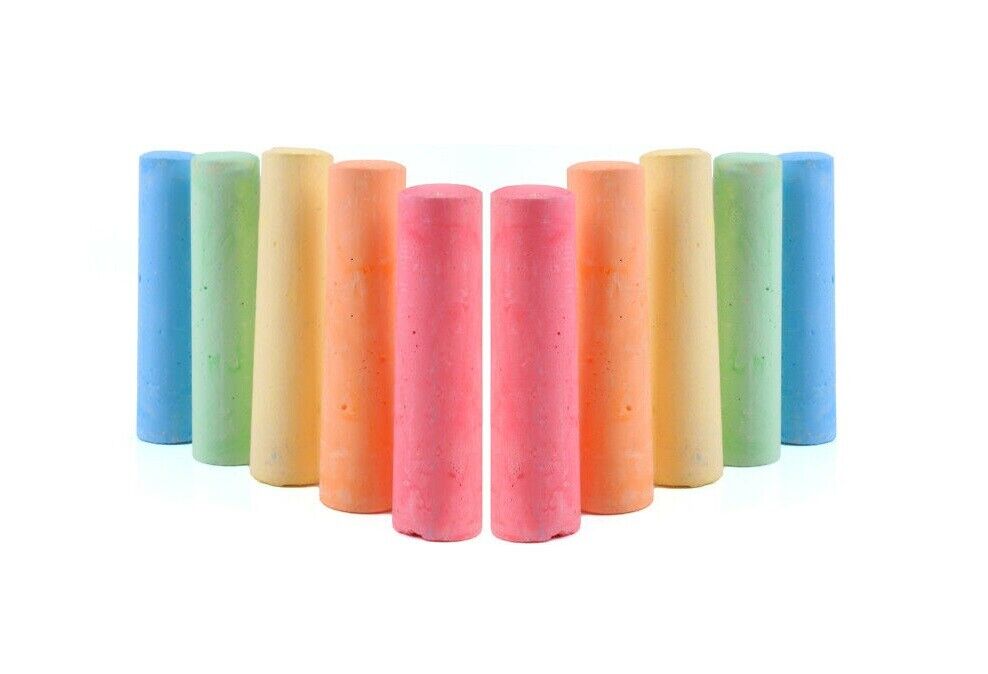 12x Jumbo Coloured Blackboard Chalk For Drawing