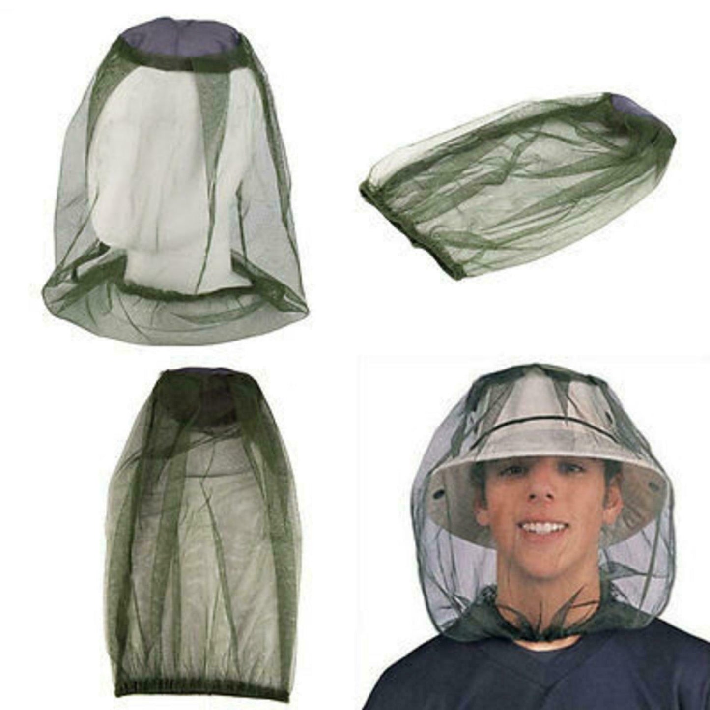 Midge Mosquito Net Hat Insect Bug Mesh Head Face Protector Travel Camping UK