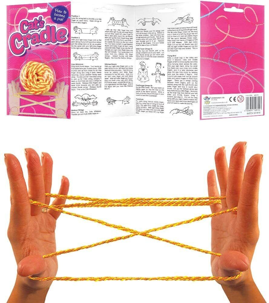 Cats Cradle String Game - Instructions Included - Knotty Game Fumble Fingers Toy