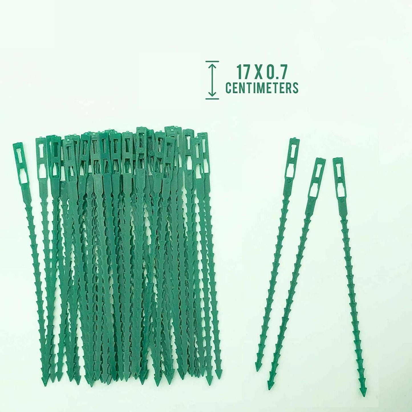 100 Garden Twist Ties – Green Plastic Plant Support Wire for Garden