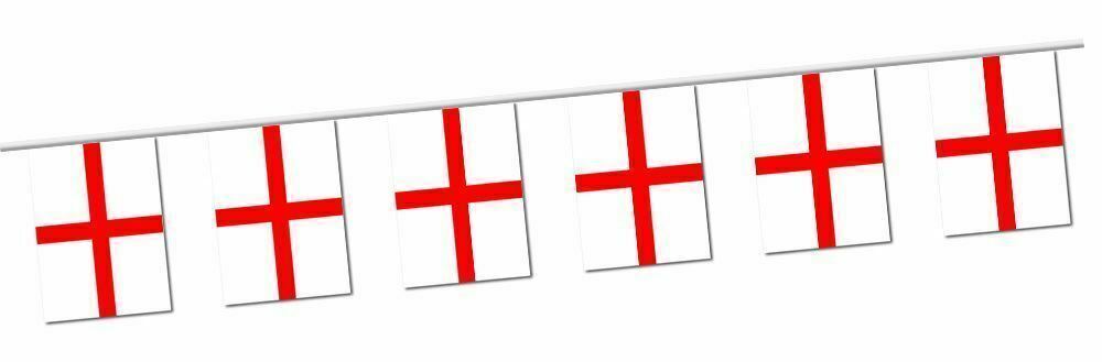 England Flag Bunting 3.6M/12 Flag Rectangle Banner St George Football World Cup
