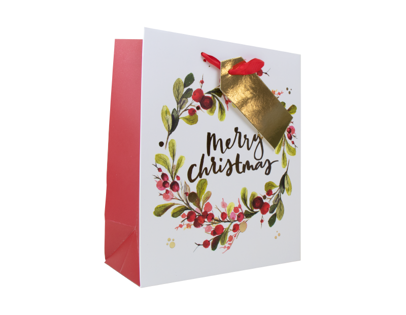 Luxury Christmas Gift Bags Party Cute Traditional Gift Bag Xmas 25.2 x 21.3cm