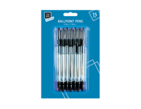 BALLPOINT CAP PENS Blue Black Ball Point Biros School Office Writing