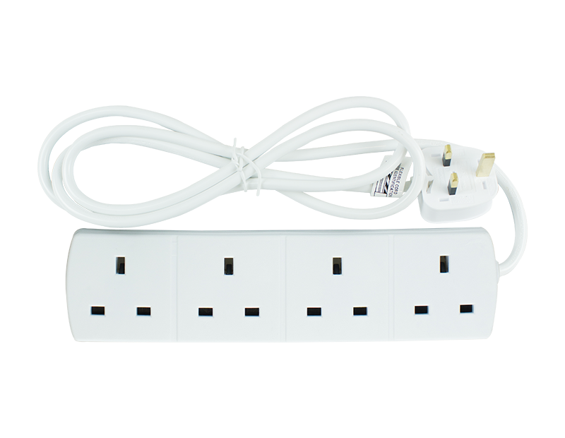 Multi Socket Extension Lead Cable with 1 to 10 Gang Electric Mains Power