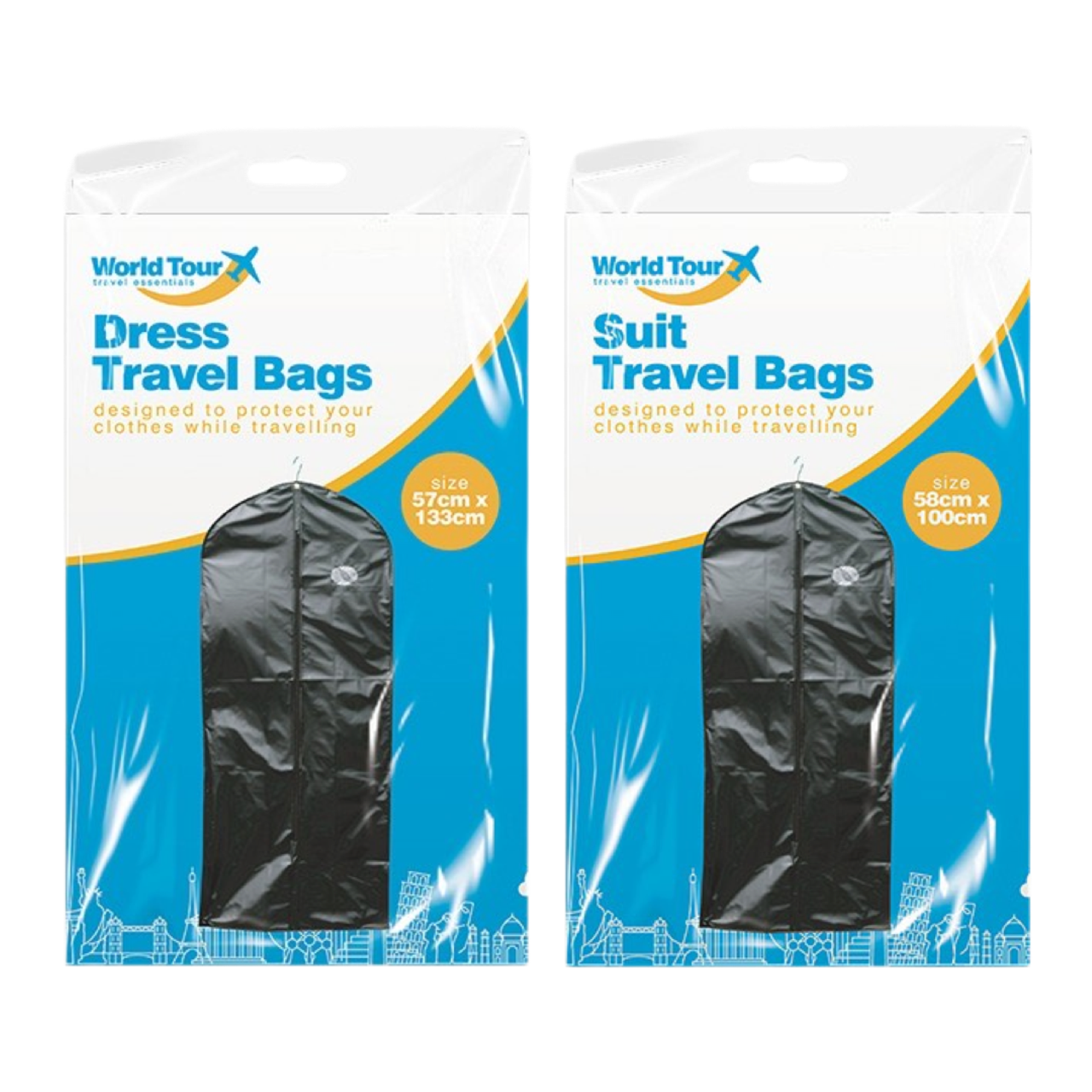 Suit & Dress Cover Travel Bags Mens Ladies Garment Breathable Zipped UK