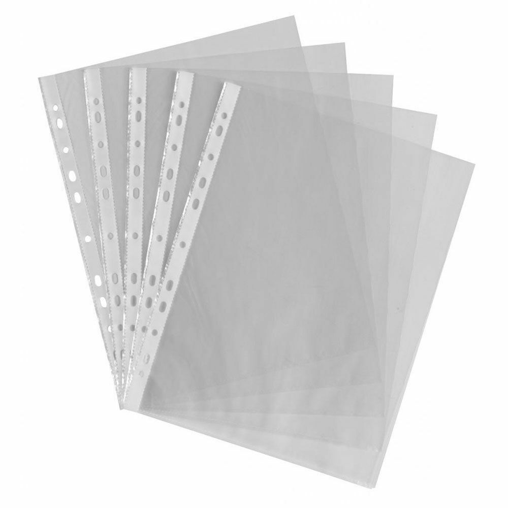 A4 Punched Pockets 20 Micron For Folders or Filing