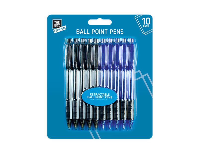 BALLPOINT CAP PENS Blue Black Ball Point Biros School Office Writing