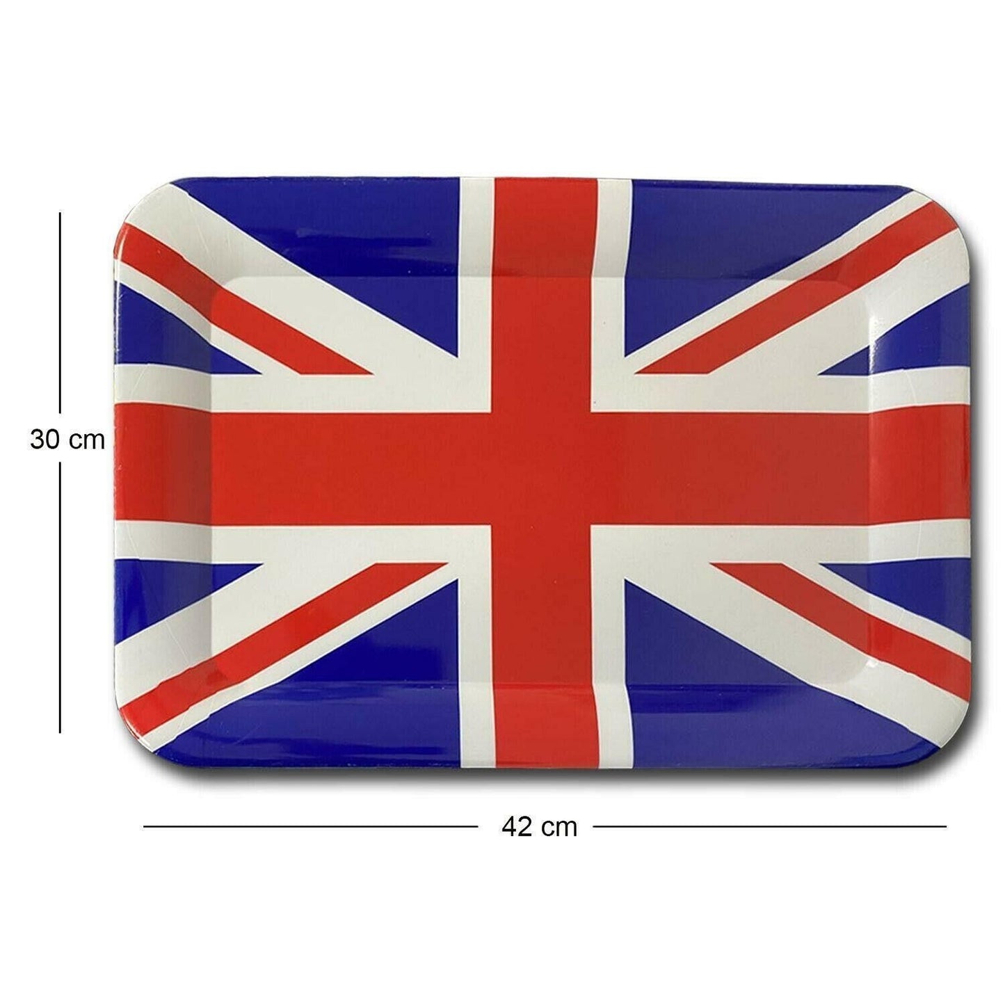 2 Pack Union Jack Rectangle Serving Trays - Party, Food & Drinks