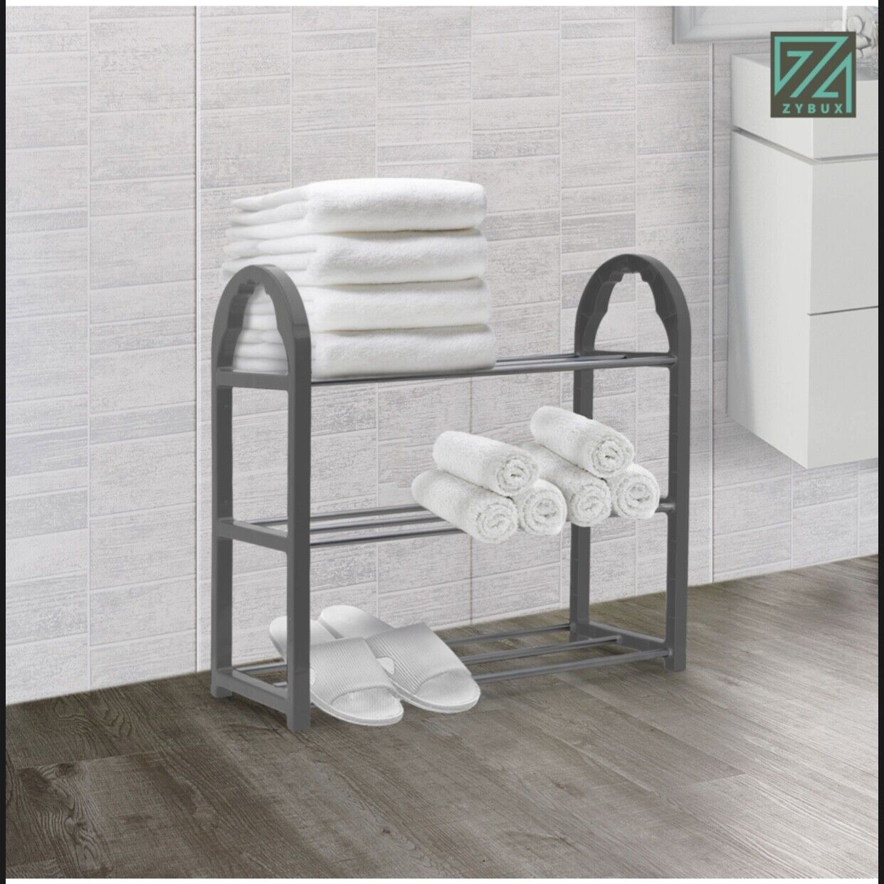 SHOE RACK Stand Storage Organiser Lightweight Compact SPACE SAVE Shelf Grey